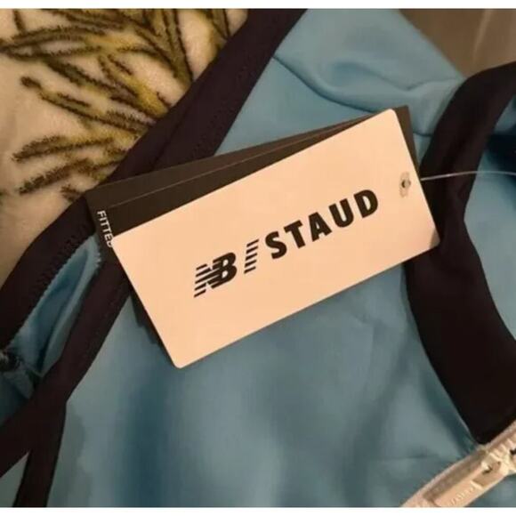 New Balance X Staud Neoprene Alaskan Blue Crop Top M - Picture 3 of 5
